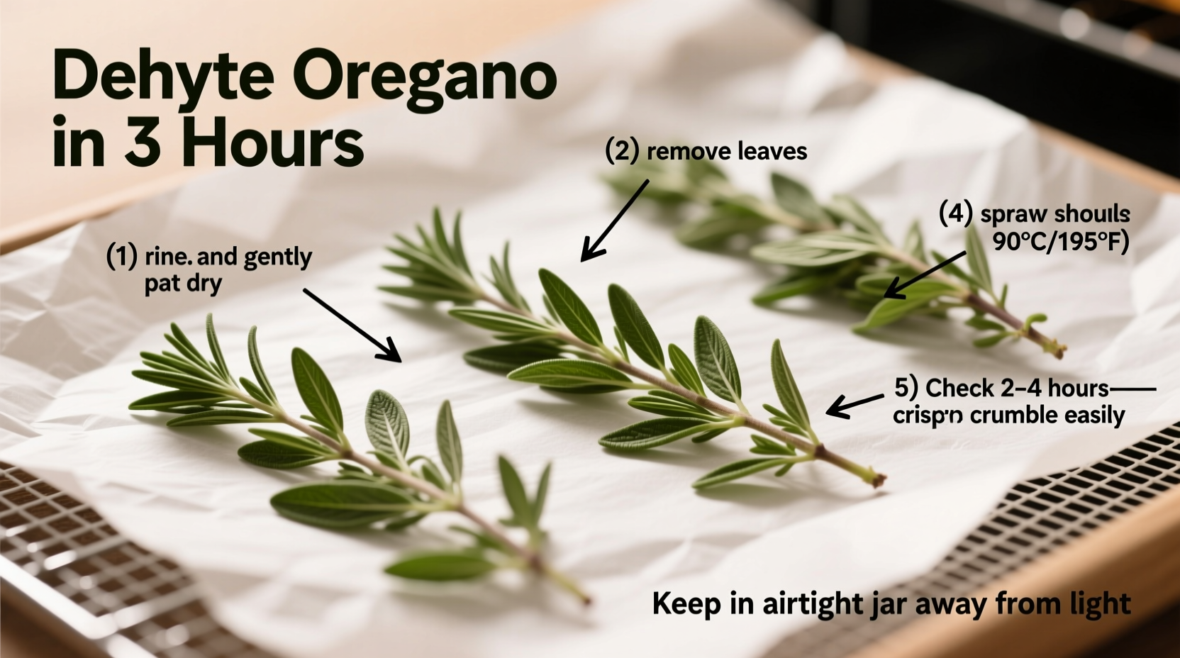 how to dehydrate oregano