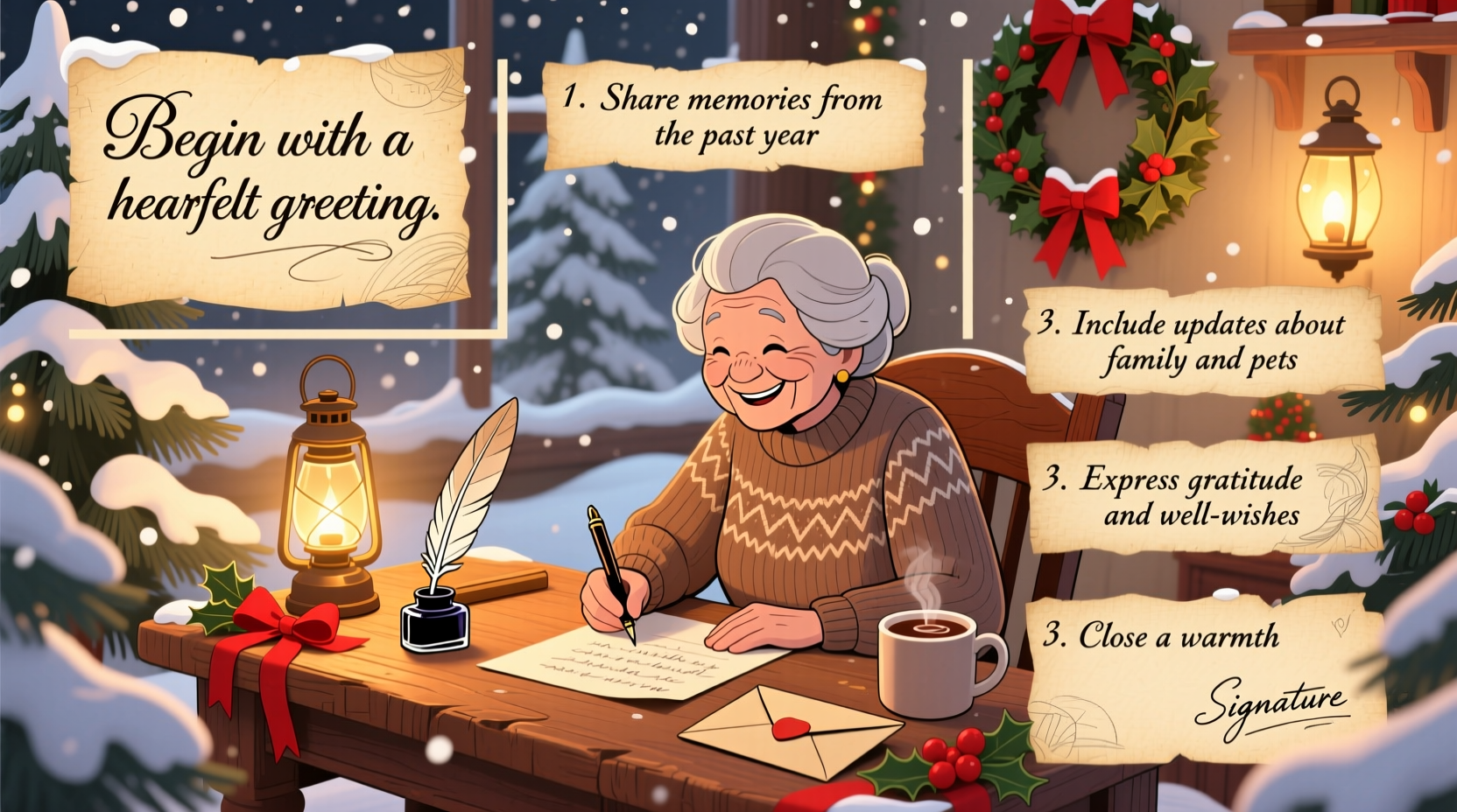 how to write a christmas letter