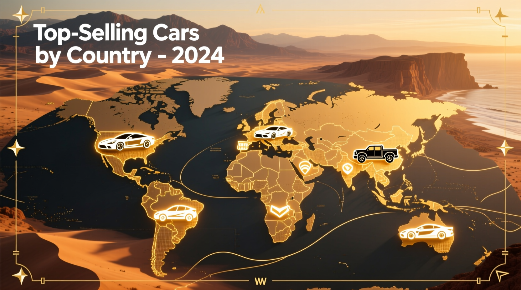Map Shows Top-Selling Car Model Every Country: Budget Travel Guide