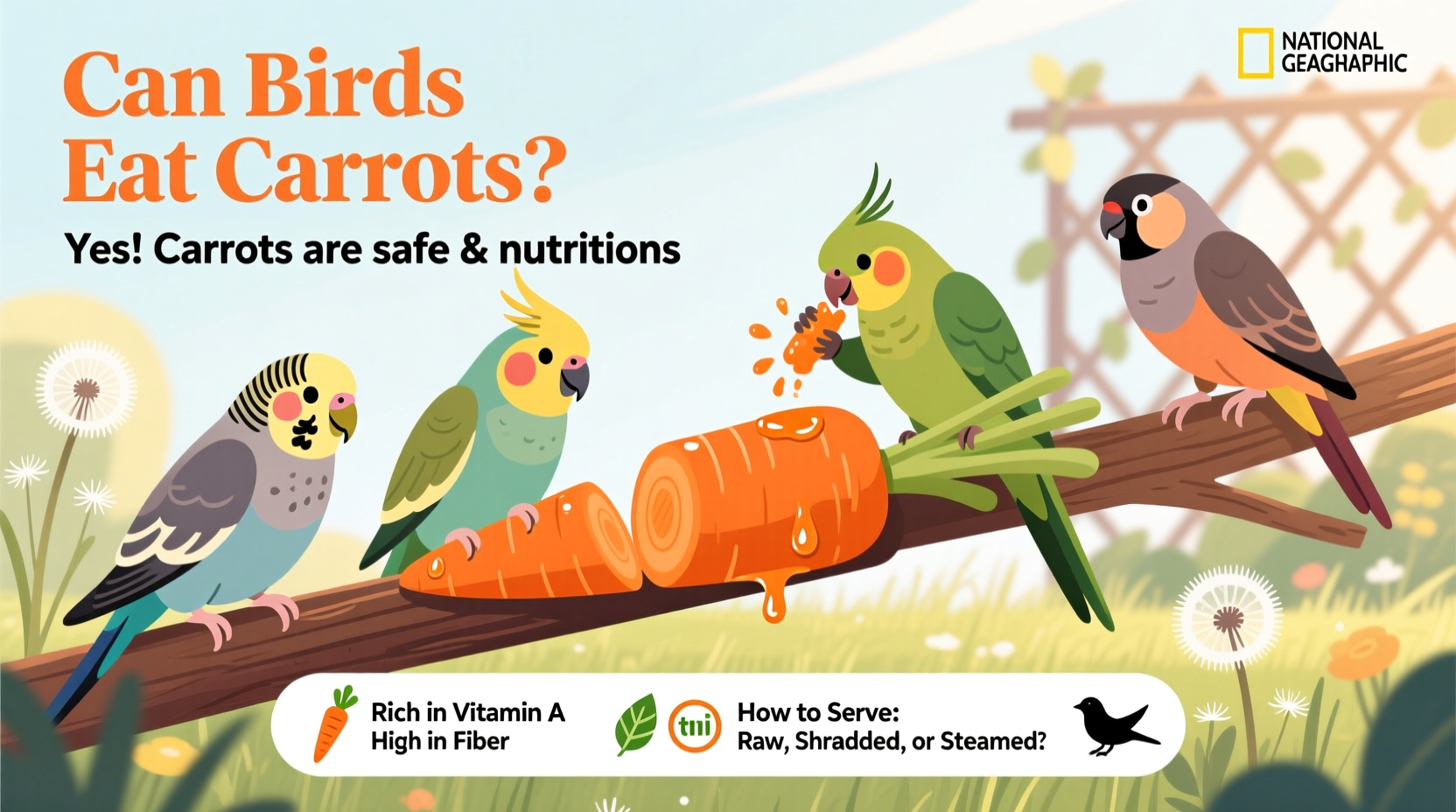 can birds eat carrots