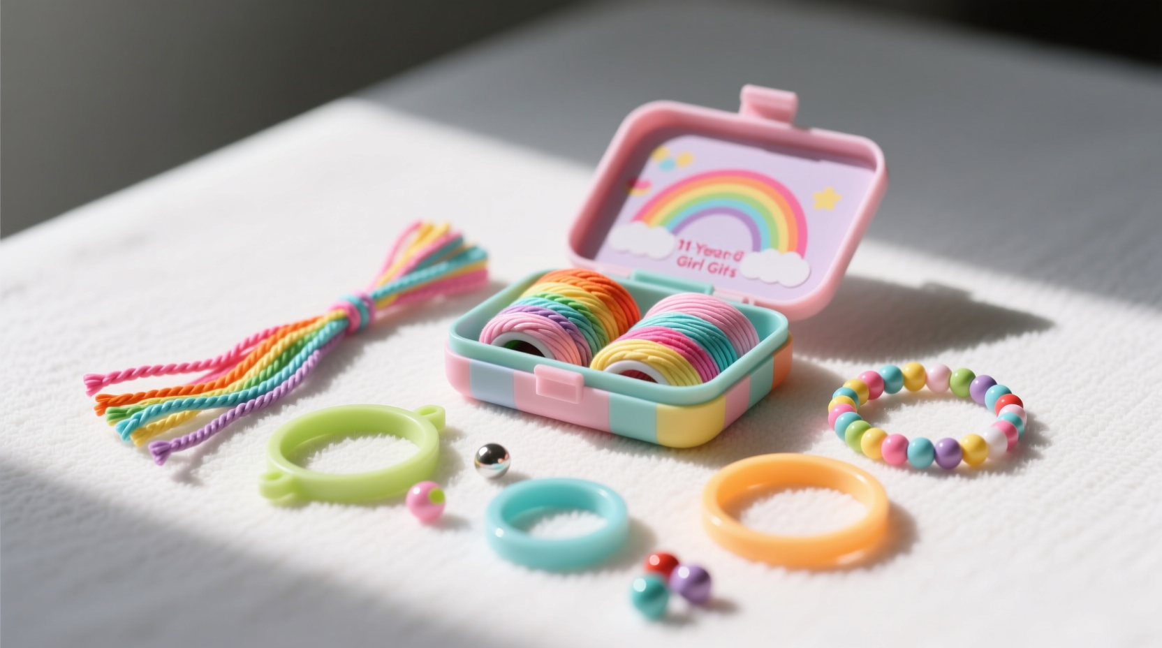 Summer birthday party tested friendship bracelet kit with non-tangle threads unlike standard packs
