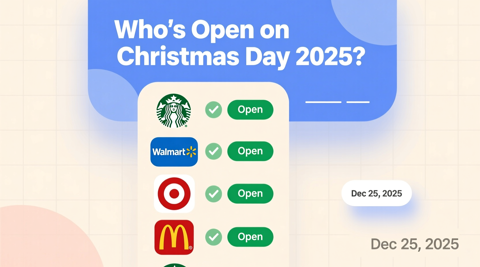 whos open on christmas day