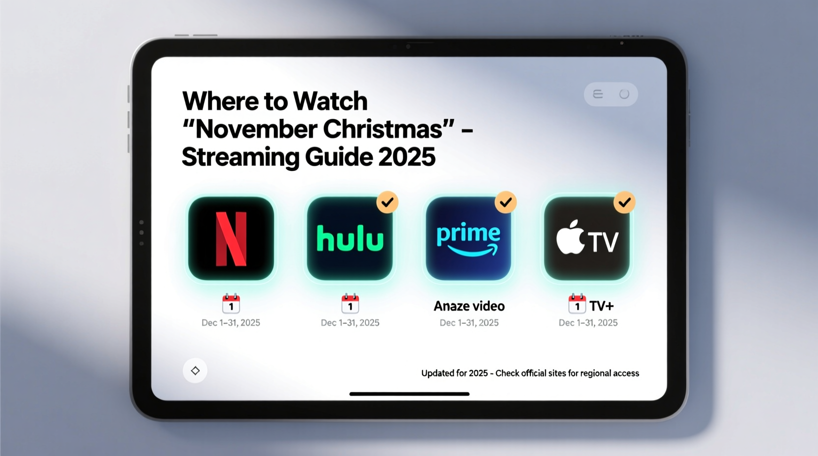 where to watch november christmas