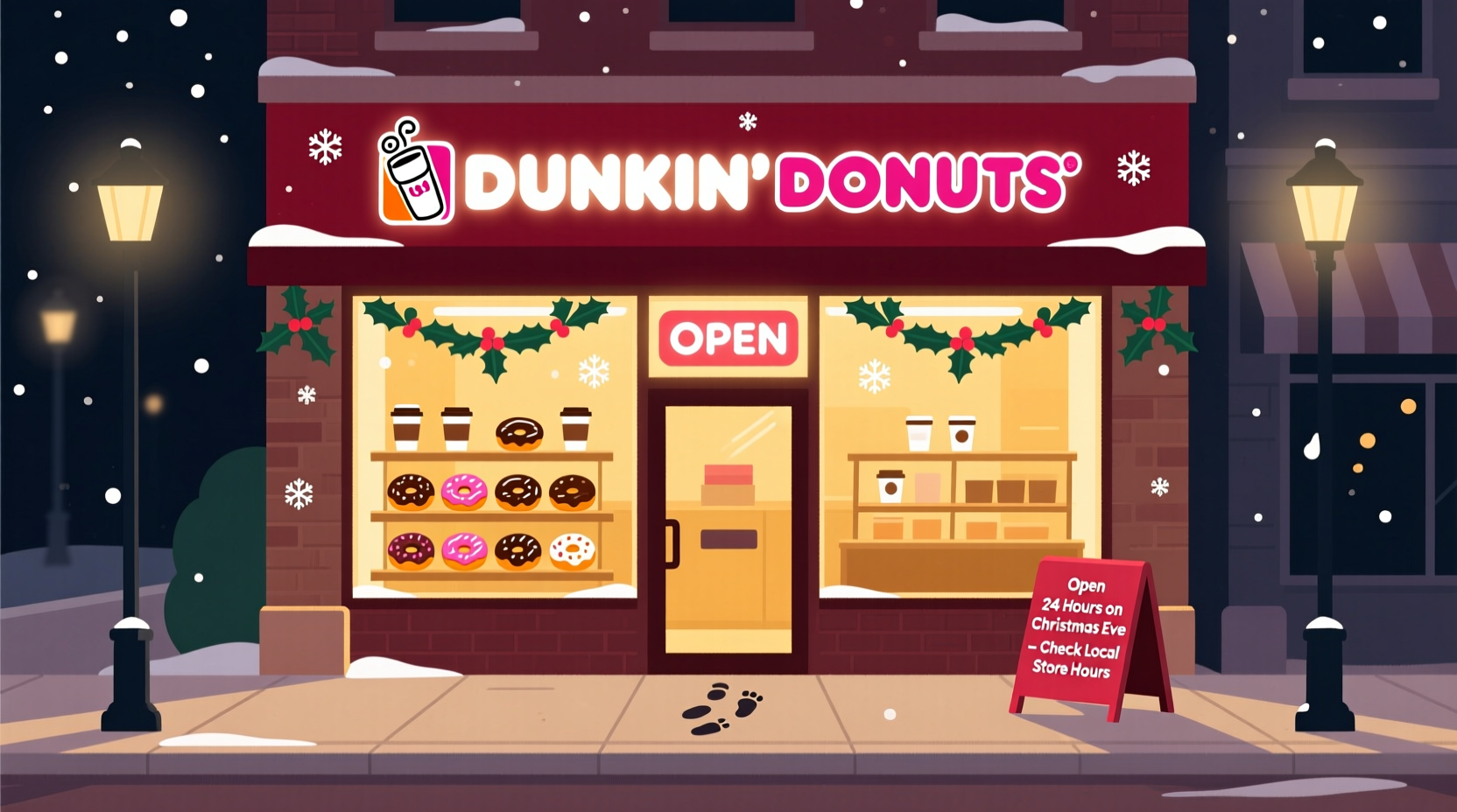 is dunkin donuts open on christmas eve