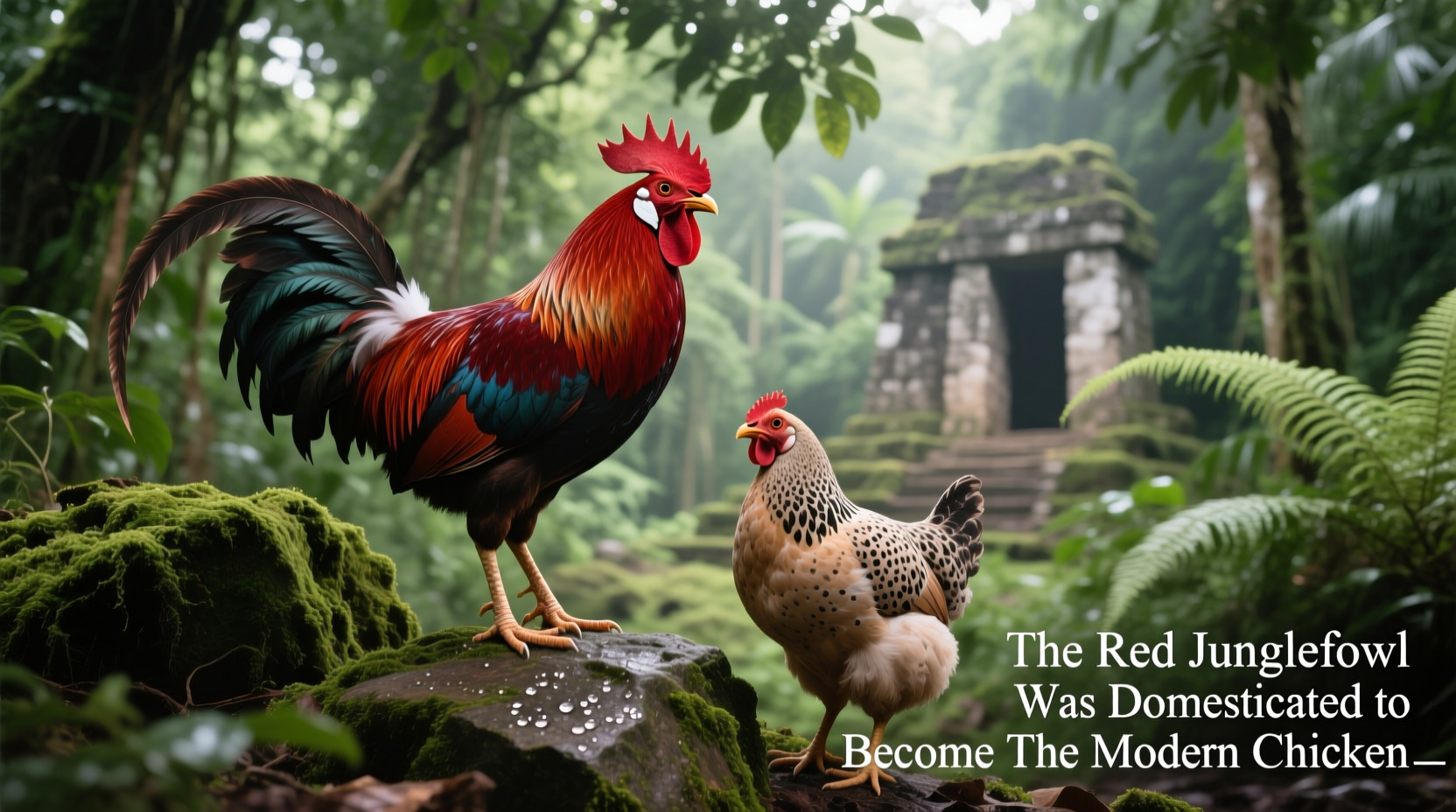 which bird was domesticated to become the modern chicken