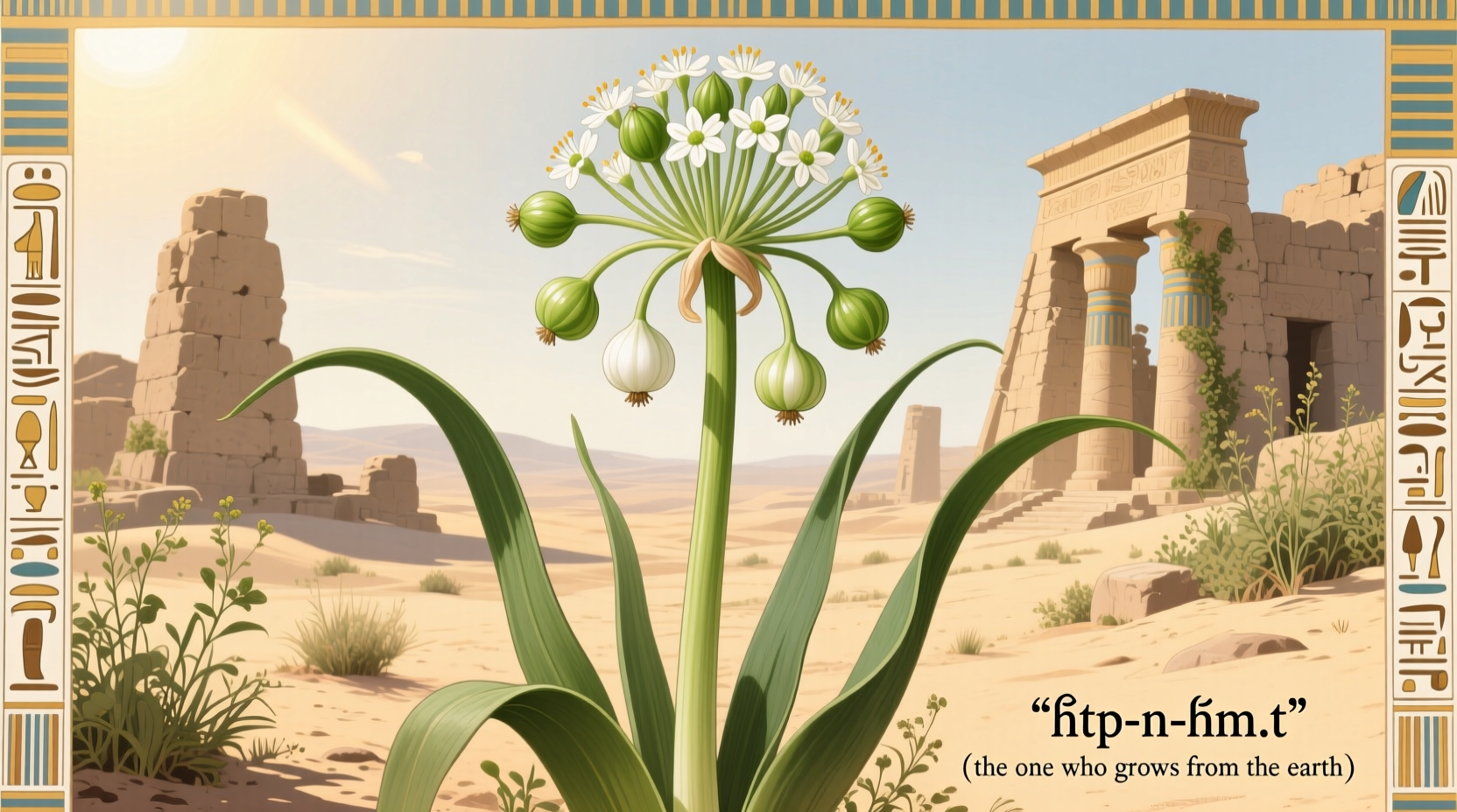 Egyptian onion plant with aerial bulblets