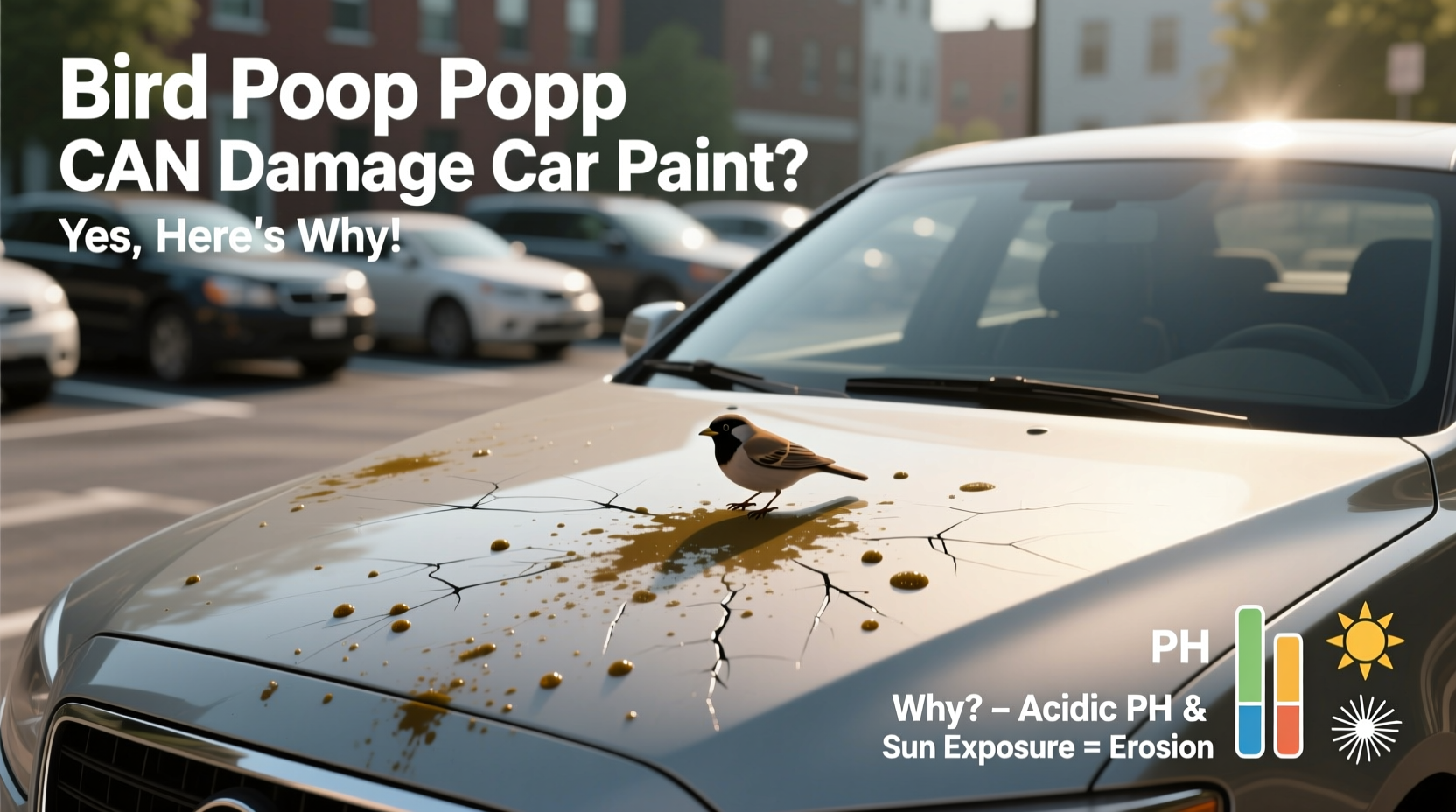 does bird poop hurt car paint