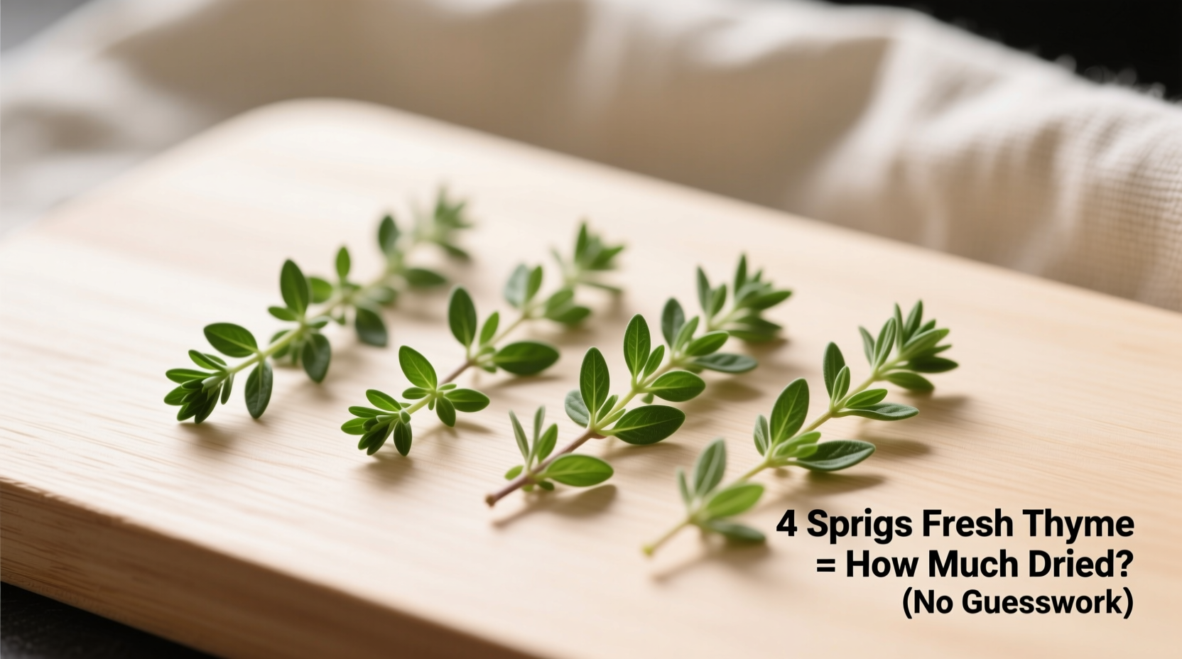 4 sprigs fresh thyme how much dried no guesswork