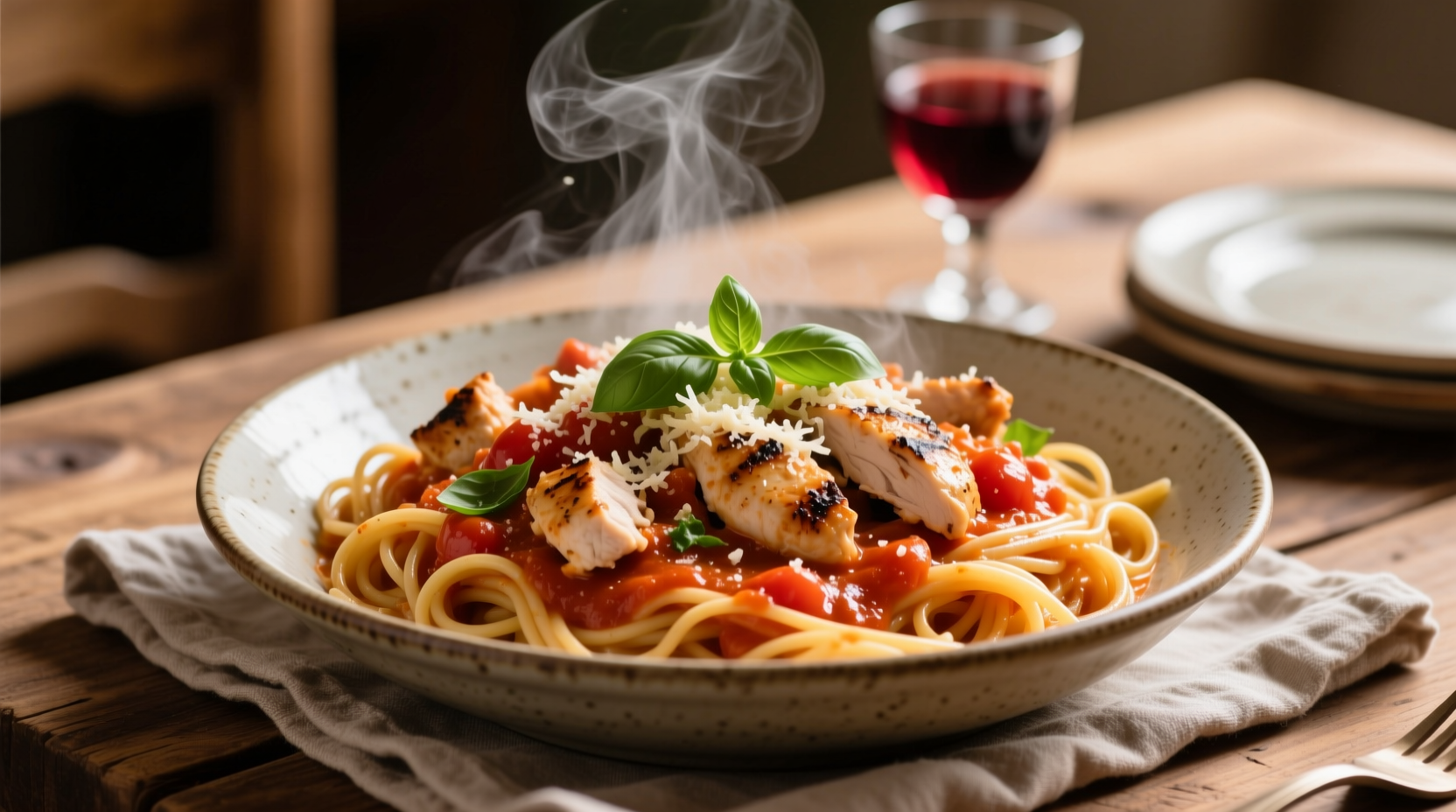 tomato pasta and chicken