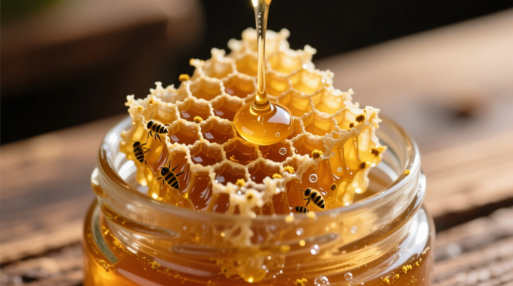 raw honey comb