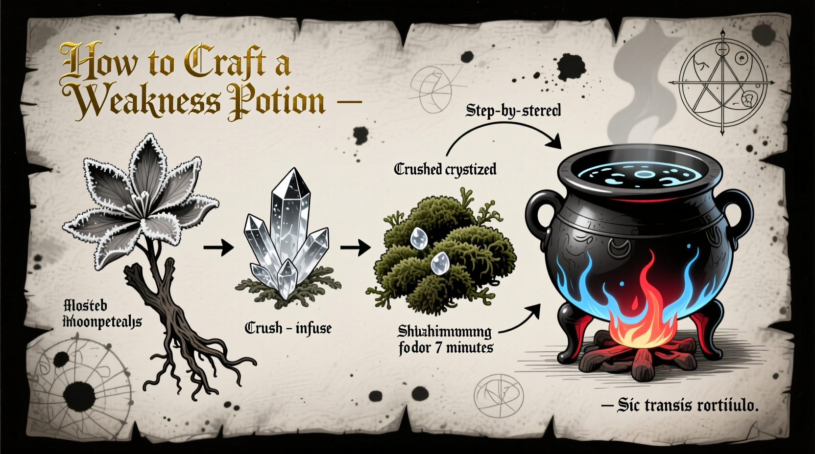 how to craft a weakness potion