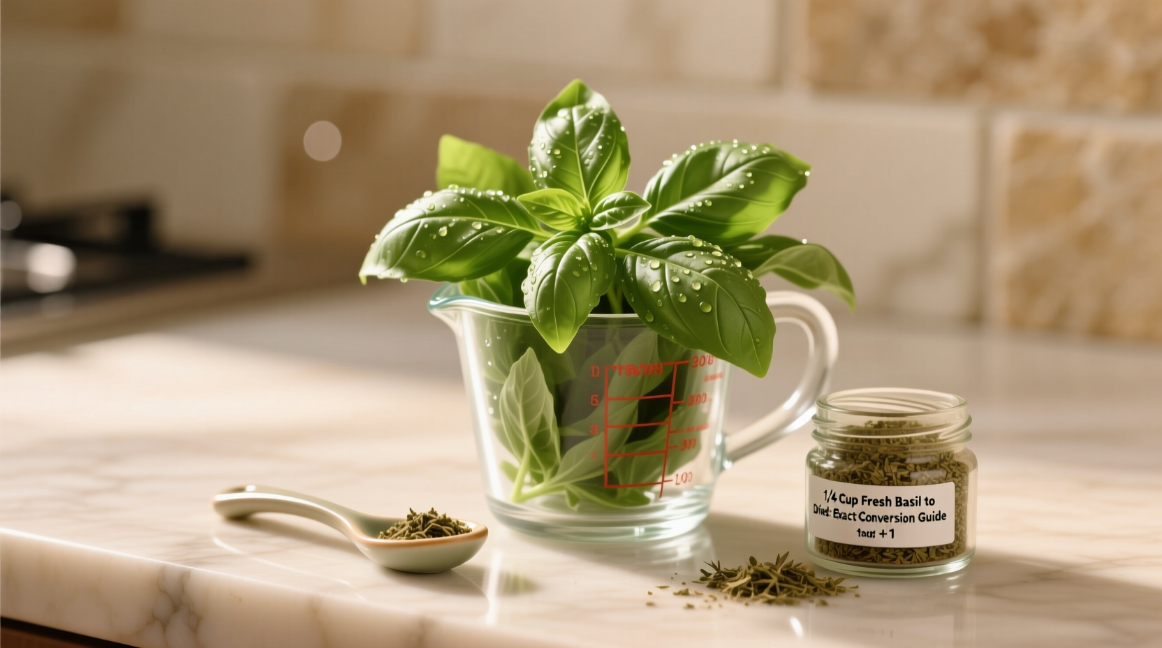 1 4 cup fresh basil to dried exact conversion guide