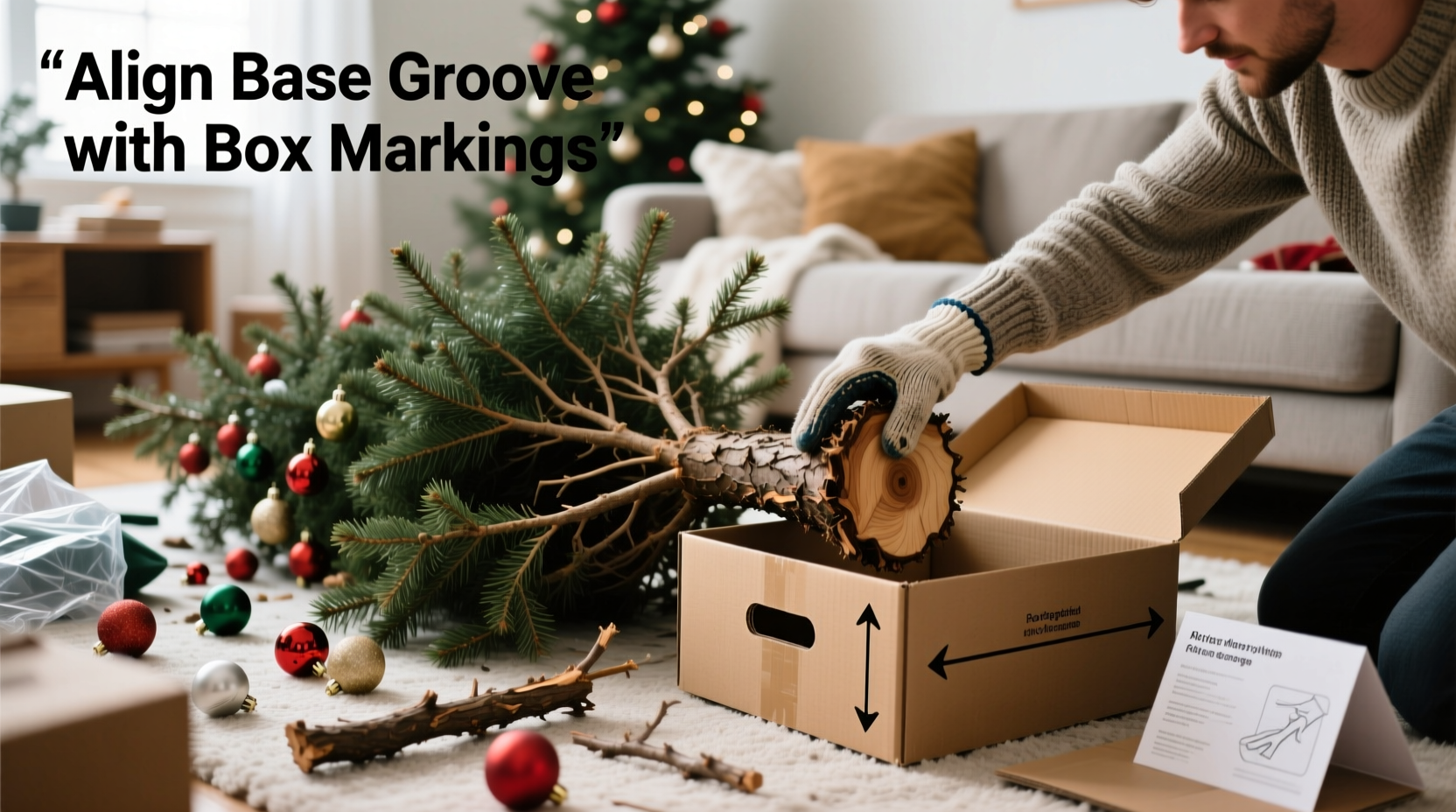 how to put christmas tree back in box