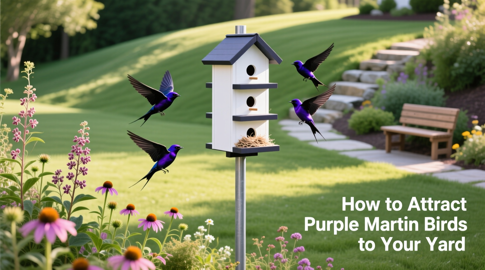how to attract purple martin birds
