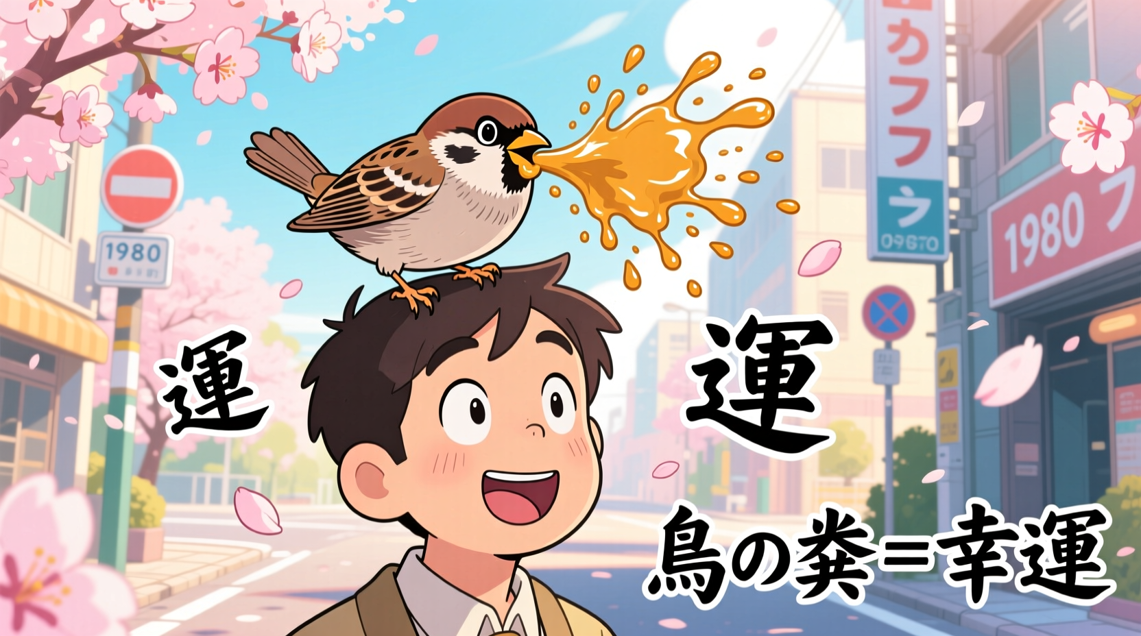 is a bird pooping on u good luck