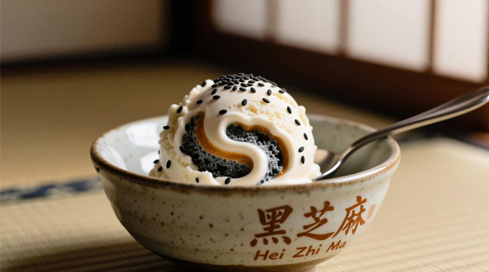 black sesame seed ice cream