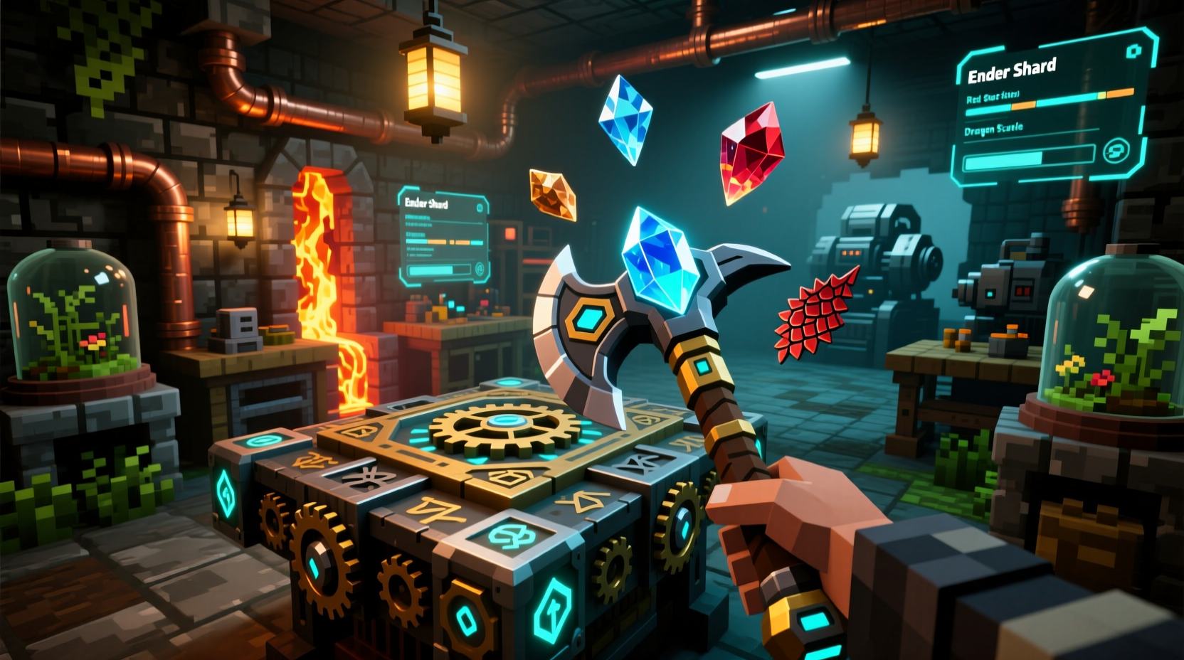 Testing custom tool recipe in Minecraft modded gameplay