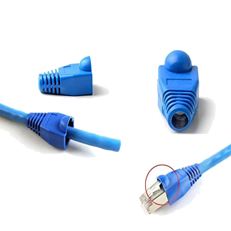 RoHS Blue Modular Plug Boot CAT6 Cat5e Strain Relief Boots