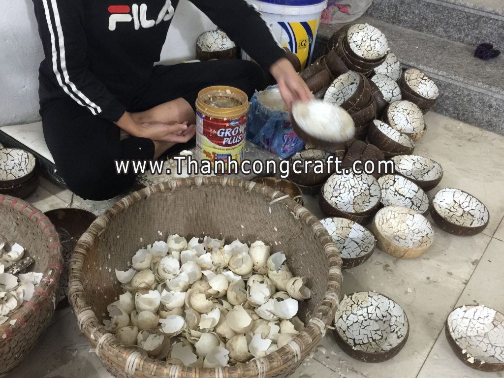 Natural coconut shell bowl ecofriendly for baby lacquer coconut bowls set handmade