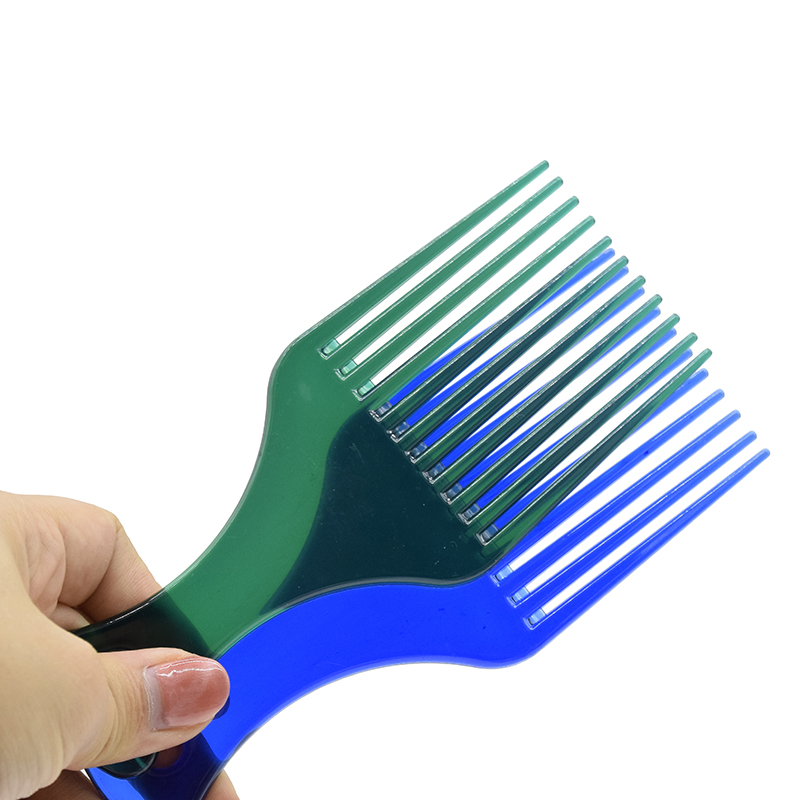 Insert Afro Hair Pick Comb Hair Fork Comb Oil Slick Styling Hair Brush Hairdressing Accessory for Men & Women