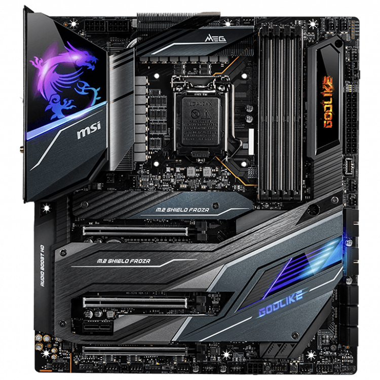 中古MSI MEG Z490 GODLIKEゲーミングマザーボードIntel Z490チップ