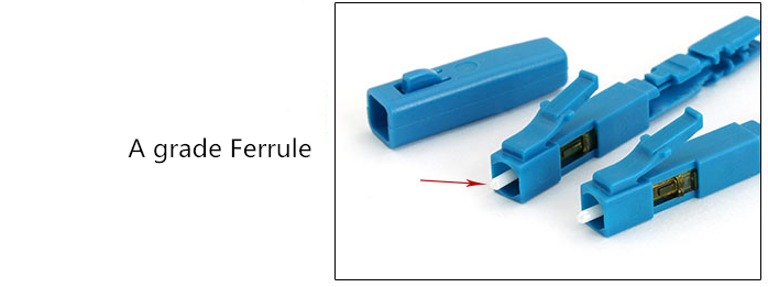 FTTH Fiber Optical Fast Connector LC UPC 125um For 5G Hybrid Cable