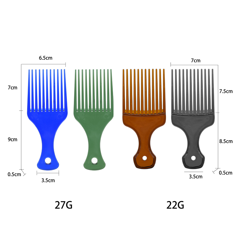 Insert Afro Hair Pick Comb Hair Fork Comb Oil Slick Styling Hair Brush Hairdressing Accessory for Men & Women