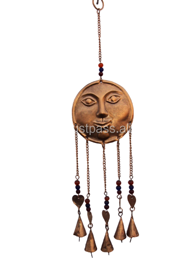 Decorative Brass wall hanging wind chime with Bell For Home Decor Unique Design Brass Wind Chime