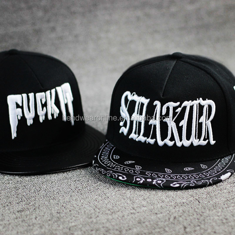 Fashion 100% acrylic 5-panel snapback hat with 3D embroidery printed for unisex customized logo embroidery  baseball cap