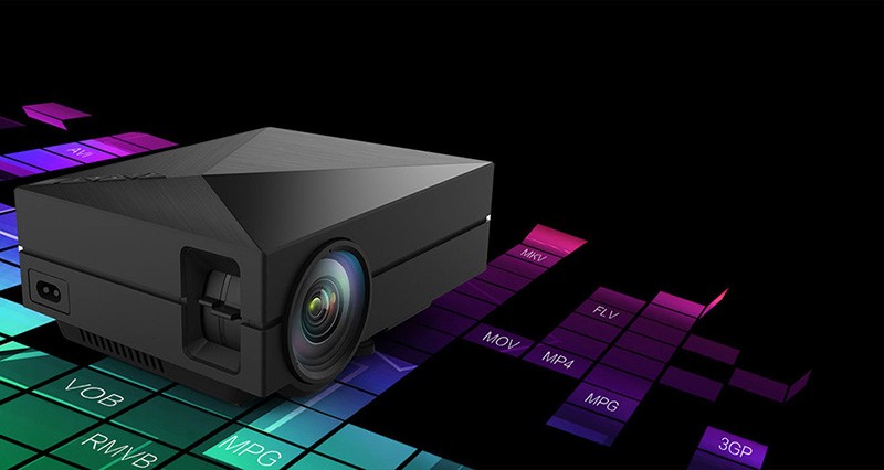 M60 hd 1080 p micro led projector home portable mini projector with black