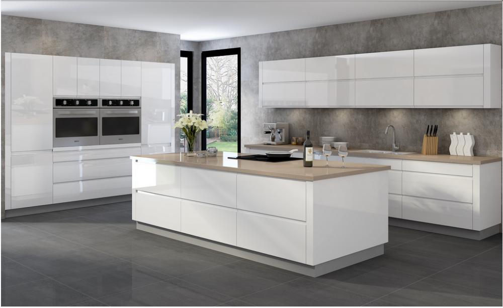 Vermonhouzz Custom Kitchen Pantry Cupboards with Glass Sliding