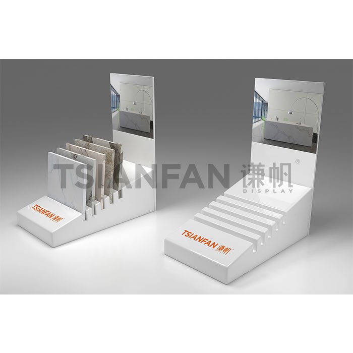 Get $1000 coupon custom stone displays porcelain tile display stand floor tile ceramic laptop stand rack plant stand