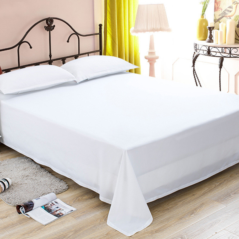 Wholesale cheap hotel supplier white china bedsheets 100% cotton in Pakistan,hostel bed sheet for kids & children