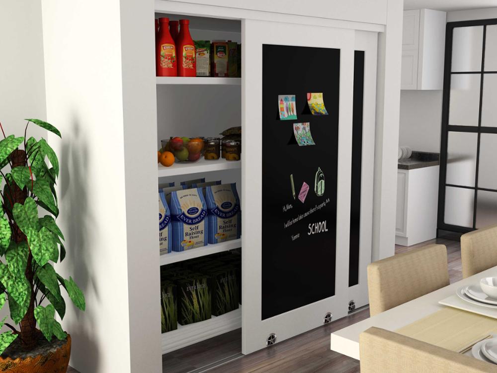 Chalkboard sliding barn door Double bypass sliding door for closet