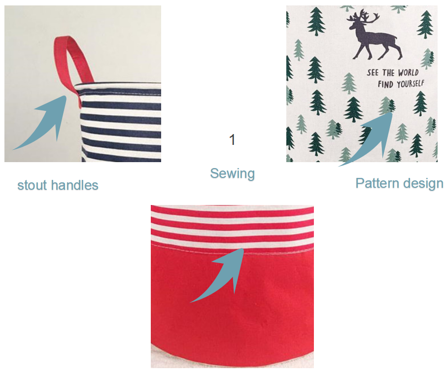 Collapsible Basket Toy Foldable Storage Box Laundry Basket Cotton Home Organization