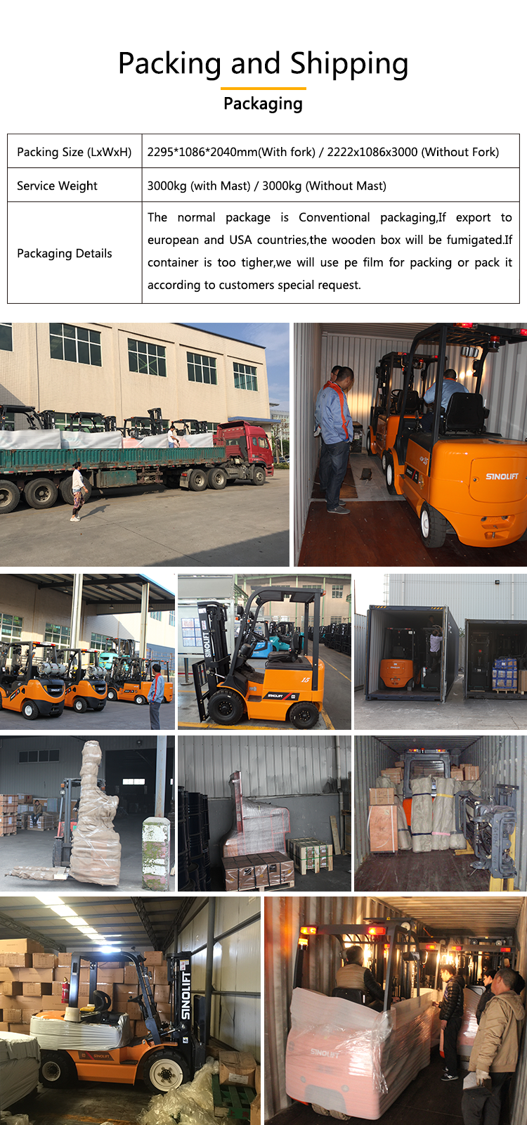 Sinolift RTD 3/3.5T  Rough Terrain forklift for Muddy Road