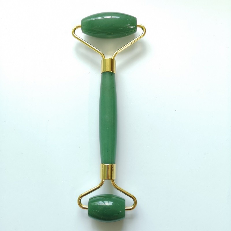 jade roller 面部按摩器一体化金属框架增强手柄高级玉石 - buy jade