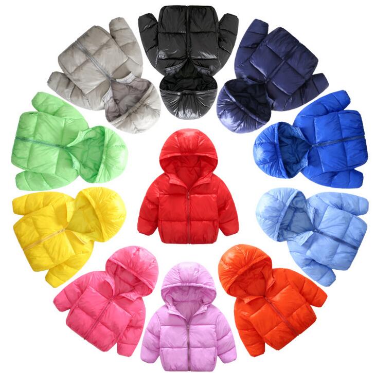 2017 wholesale children clothing jacket boys and girls short down winter designer