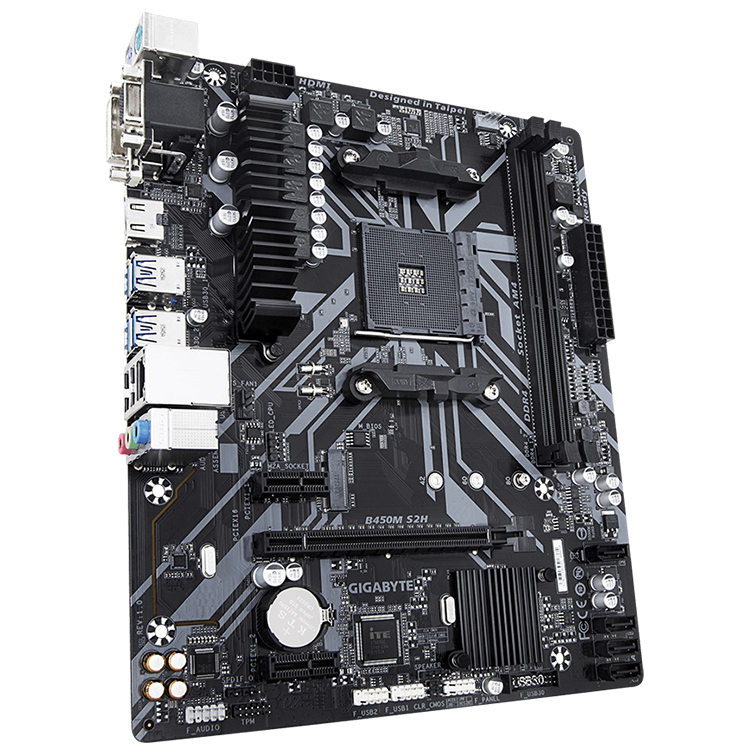 GIGABYTE B450M S2H Motherboard - AMD Ryzen Compatible