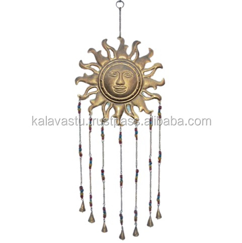 Decorative Brass wall hanging wind chime with Bell For Home Decor Unique Design Brass Wind Chime