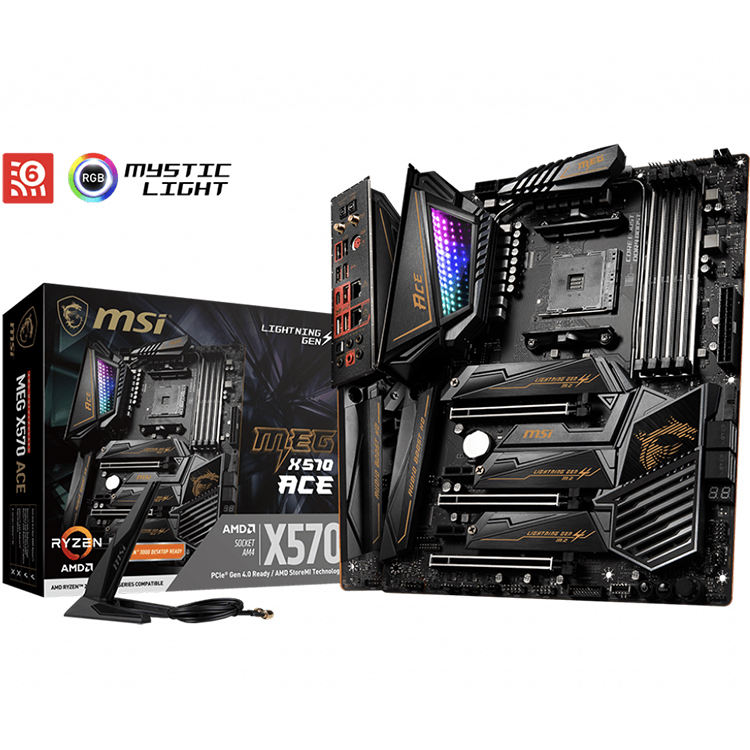 MSI MEG X570 ACE Used Gaming Motherboard with AMD AM4 Socket