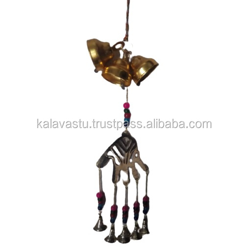 Decorative Brass wall hanging wind chime with Bell For Home Decor Unique Design Brass Wind Chime