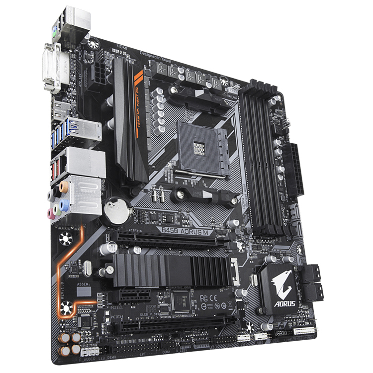 GIGABYTE B450 AORUS M Gaming Motherboard for AMD Ryzen 5, Supports