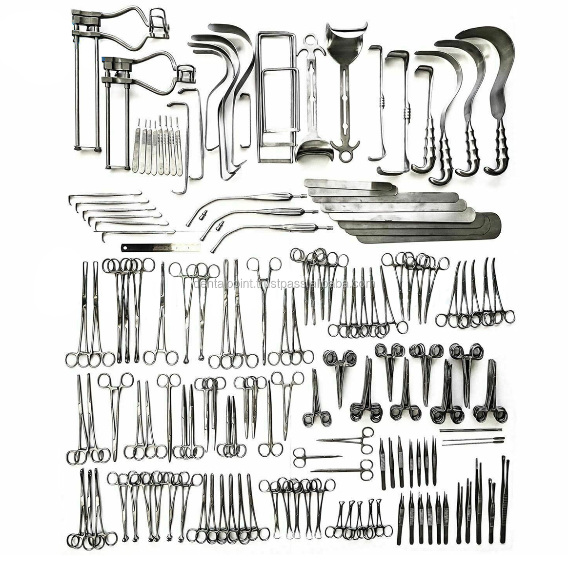 Juego De Instrumentos Quirúrgicos Para Laparotomía - 197 Piezas, Acero Inoxidable, Nuevo