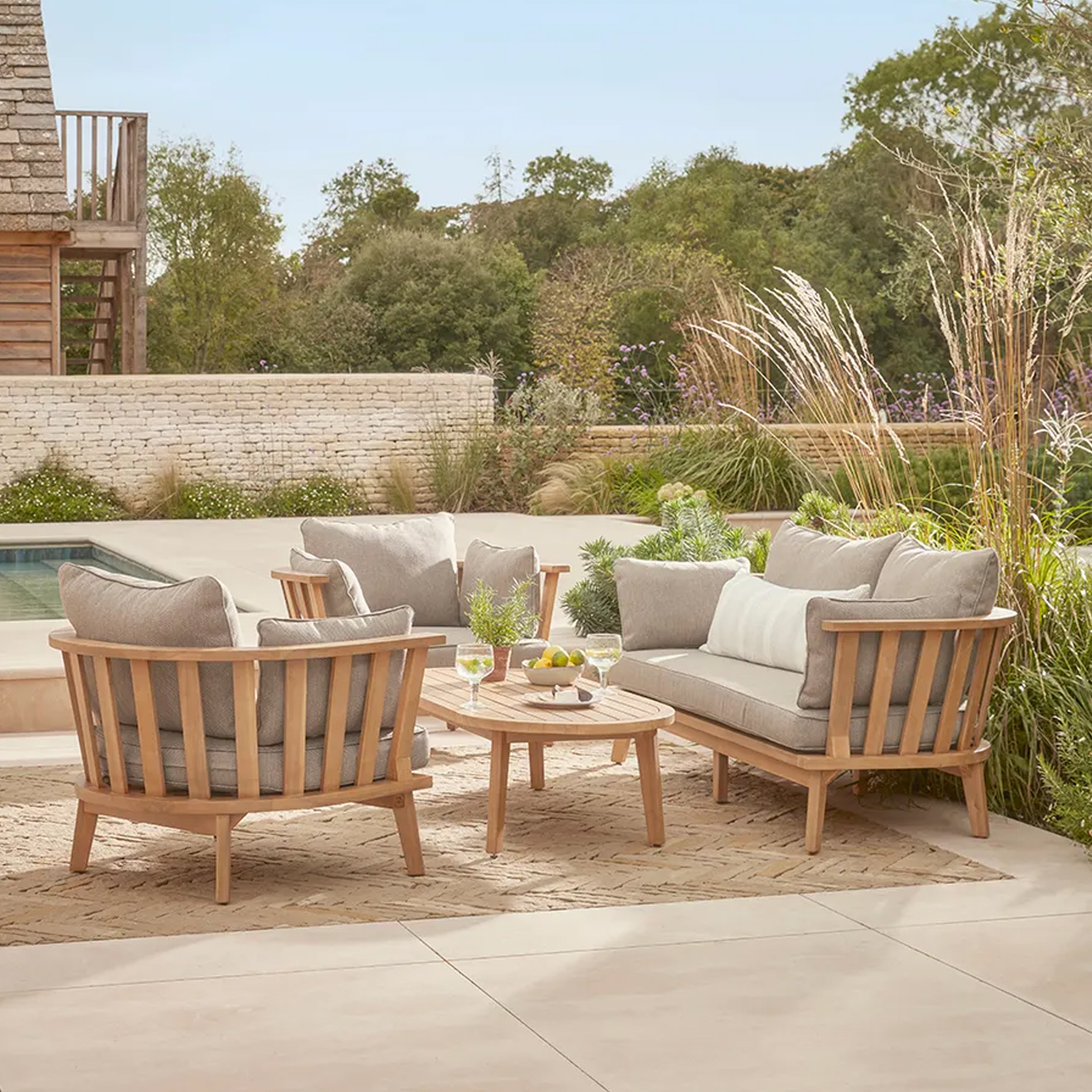 Outdoor Garden Sofa Sets Wooden Modern Furniture Best Quality - Carera