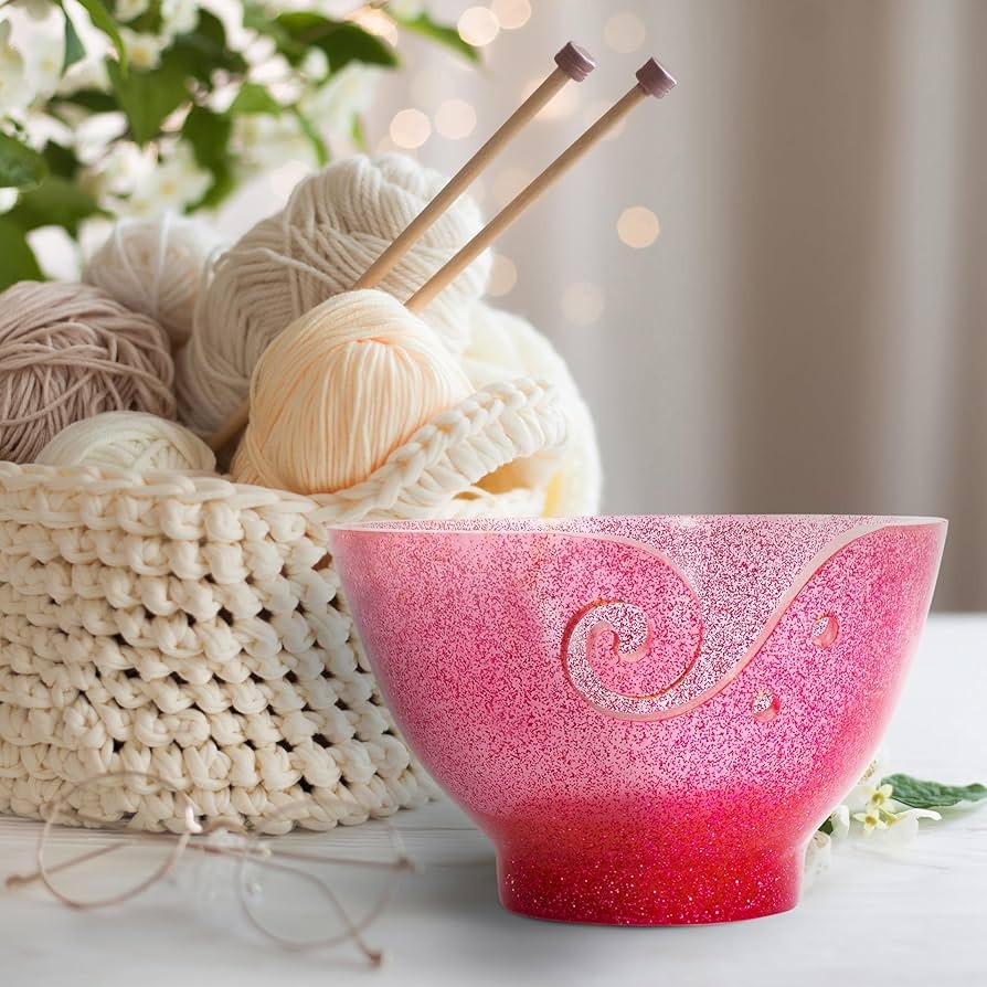 custom made resin yarn bowls in size 6*3 inches ideal for yarn and fiber craft supply stores for resale