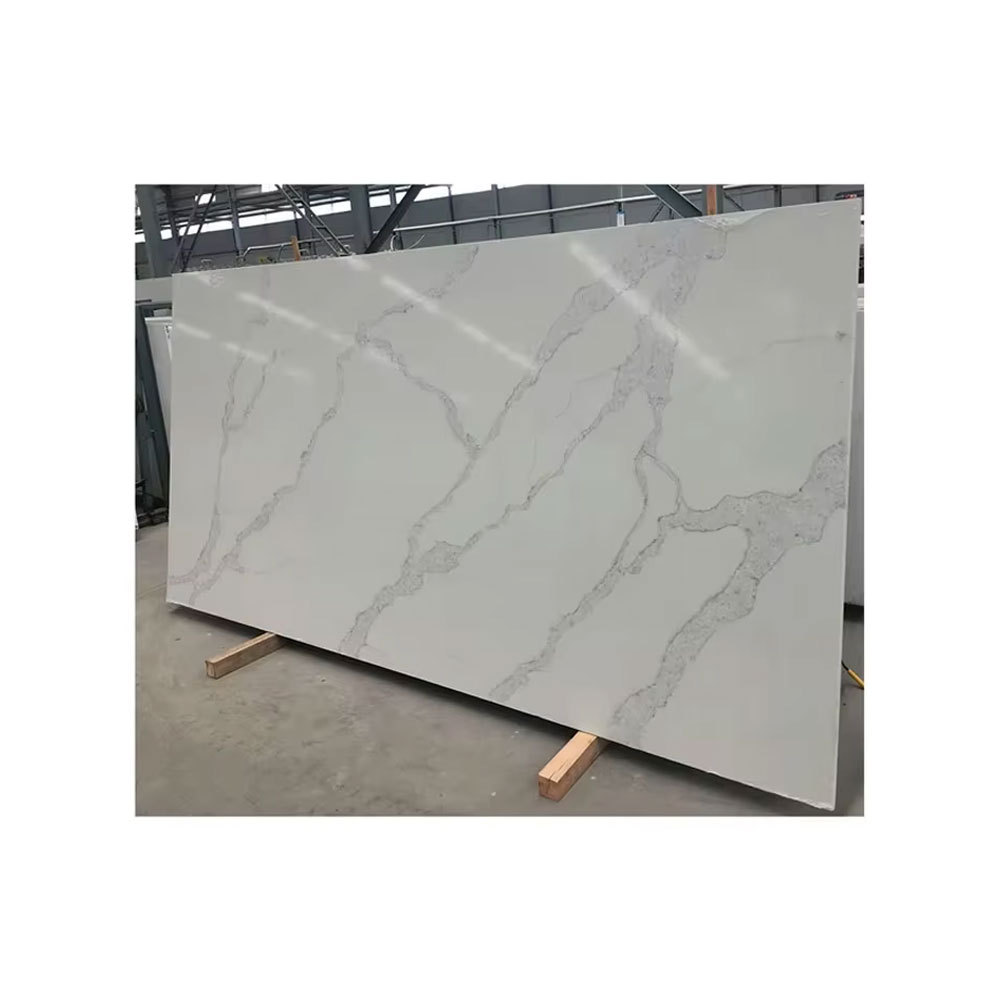Super White Quartz Stone Quartz Slab Engineered for Kitchen Countertop Pure White Quartz