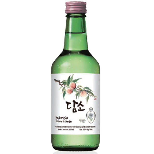 Корейский Традиционный спиртовой напиток для барбекю Soju DAMSO с различными фруктами