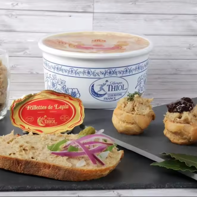 1 KG Rabbit Rillettes Terrine Premium Rabbit Meat Product