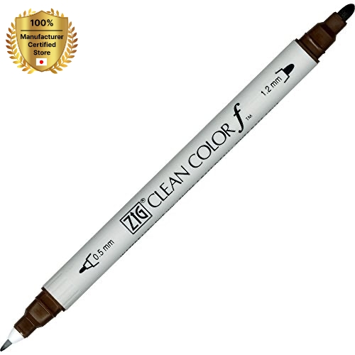 [KURETAKE] Kuretake Zig Twin Tip маркер чистый цвет F, темно-коричневый (TCS-6000T-062) (5 шт.) Канцелярские Подарочные чернила для авторучки i
